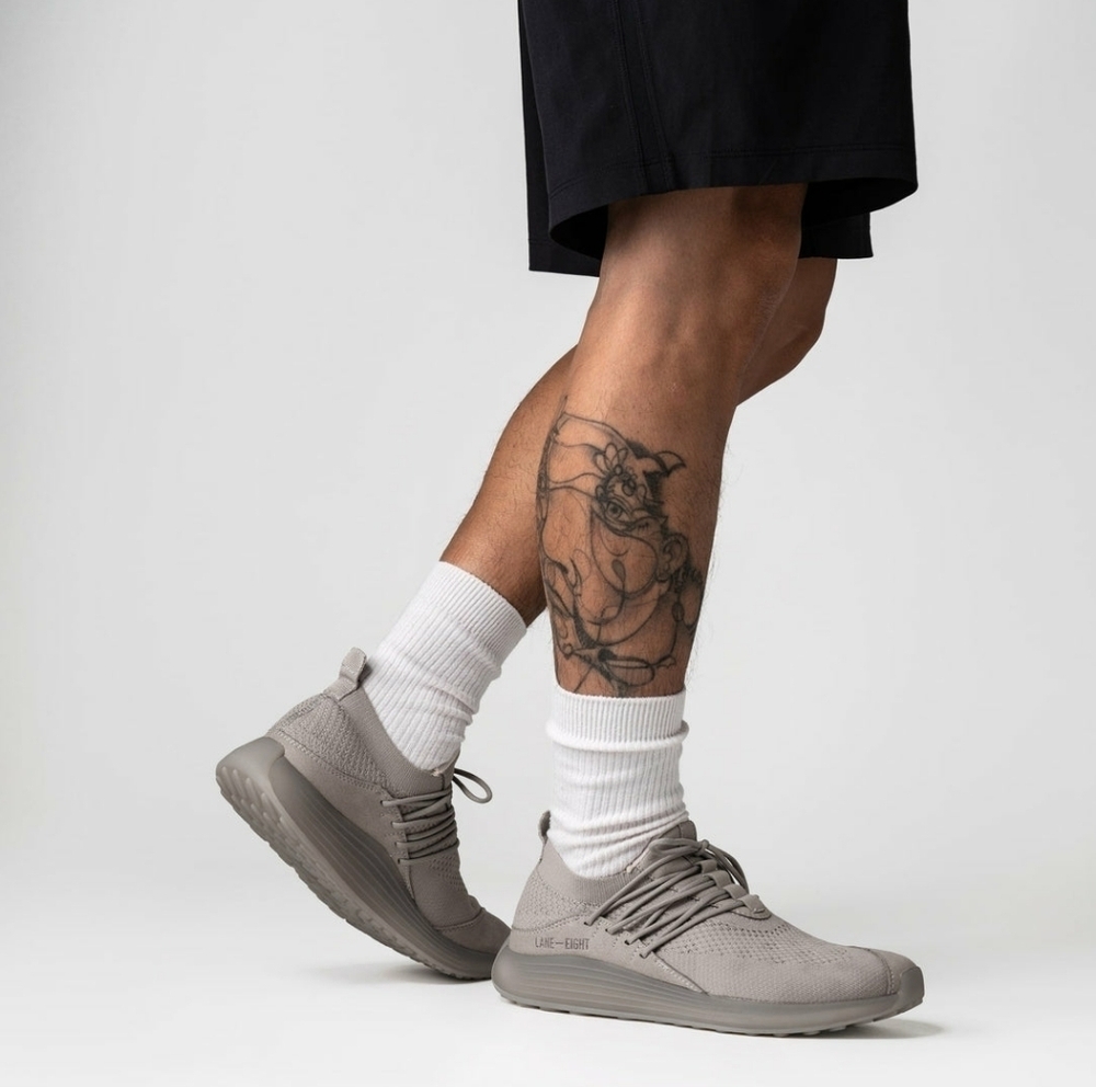 LANE-EIGHT Trainer AD 1 Lunar Grey Workout Active Sneaker Men's Size 8.5 🌴✌️